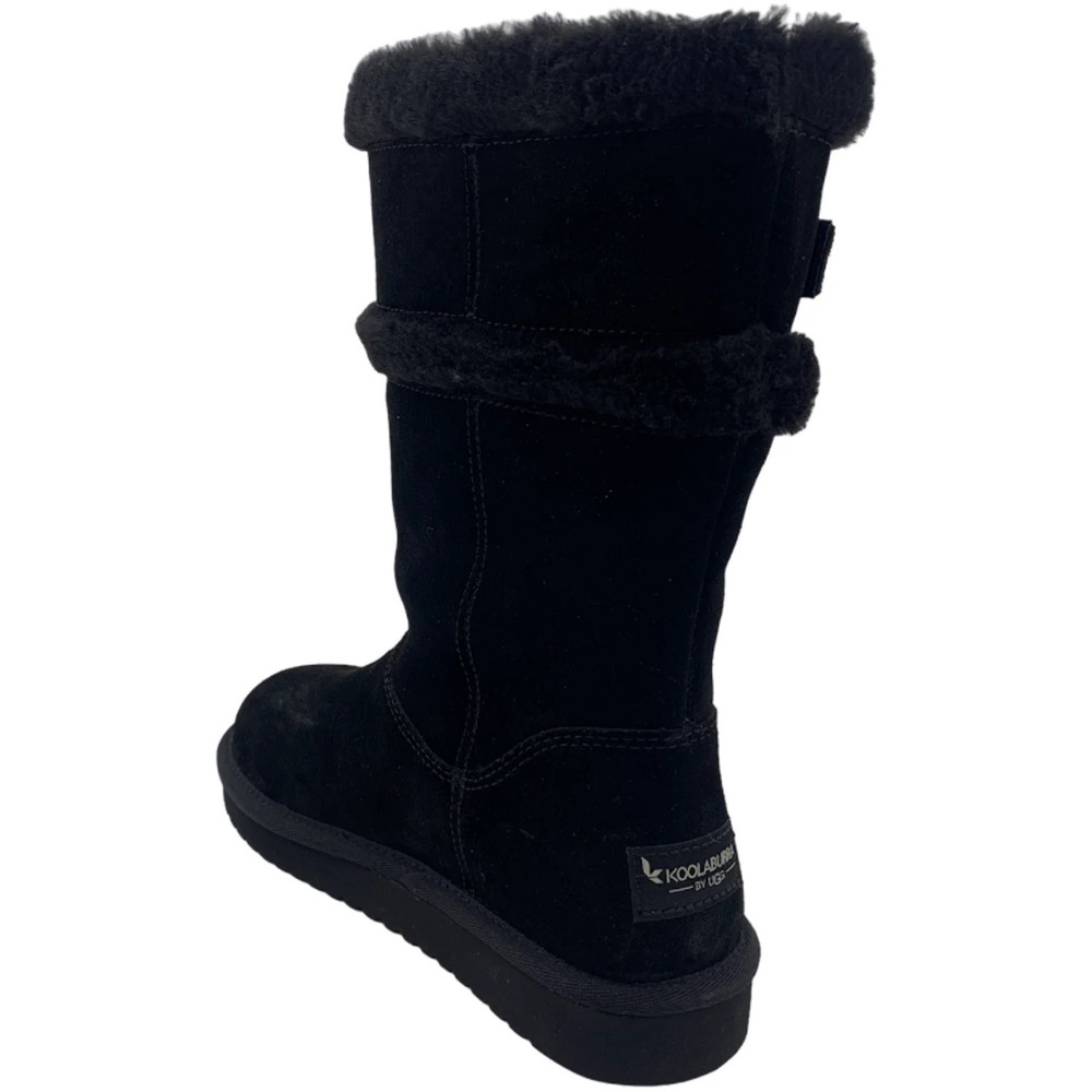 Koolaburra by UGG Suede Tall Winter Boots Barlee Black - Medium - Picture 2 of 3